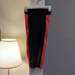 Under Armour Heat Gear Women’s Leggings Black Pink Compression Extra Small XS